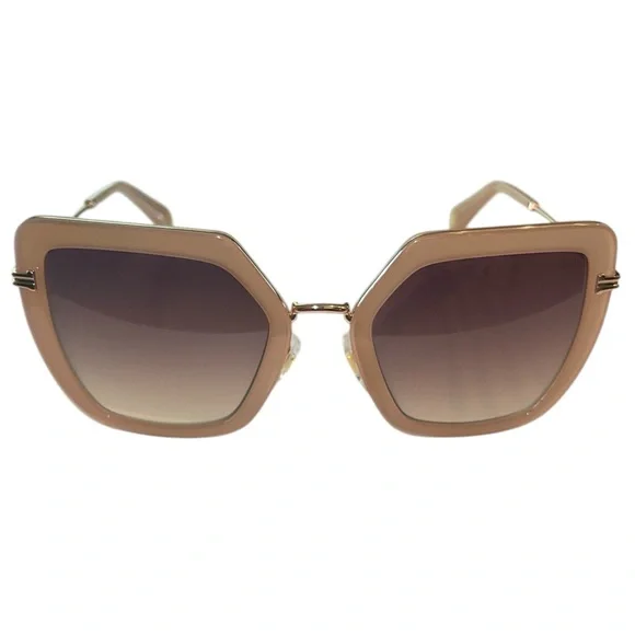 Marc Jacobs Butterfly Style Chic Oversized Sunglasses Beige/Gold NWT - Picture 6 of 16